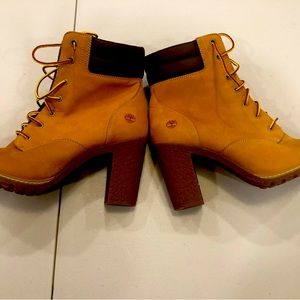 Women Timberland Chunky Heels Boots
